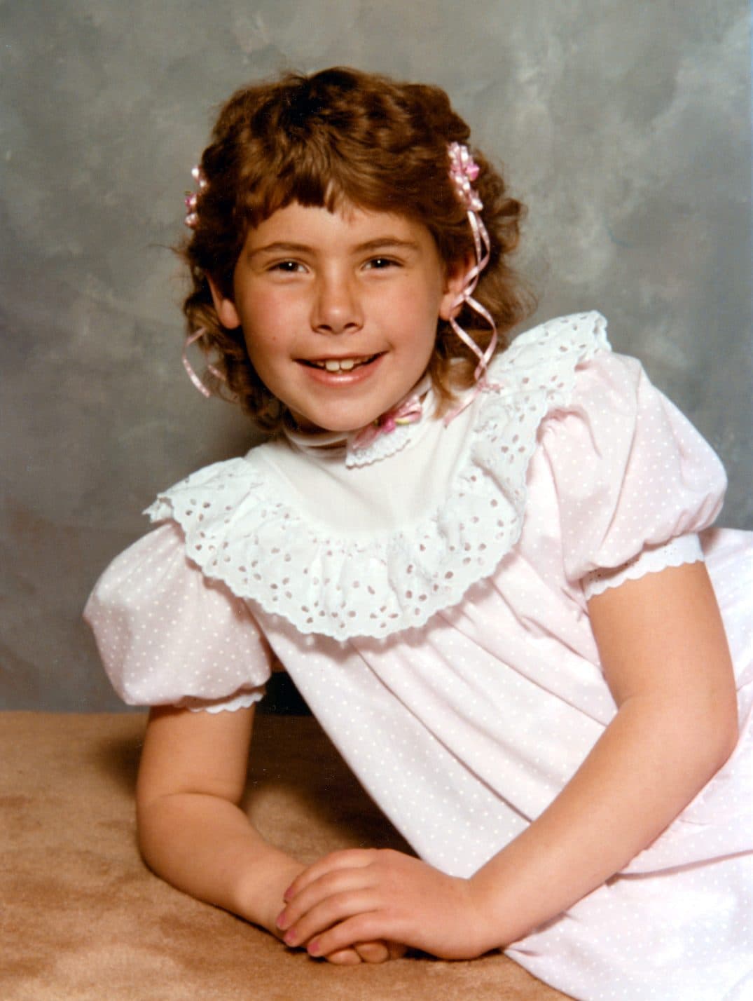 Girl portrait with curled hair