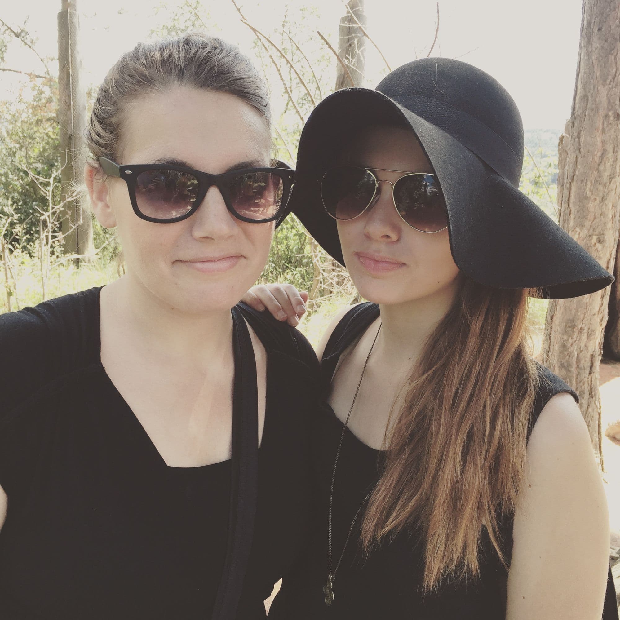 Two women posed together